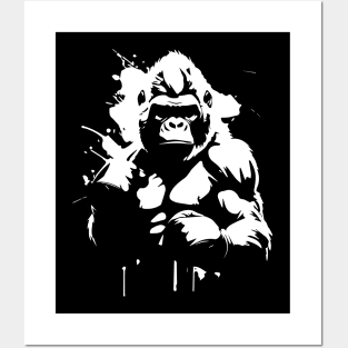 gorilla boxing Posters and Art